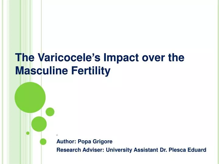 the varicocele s impact over the masculine fertility