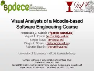 Visual Analysis of a Moodle-based Software Engineering Course