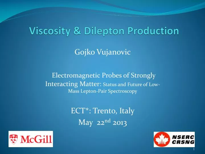 viscosity dilepton production