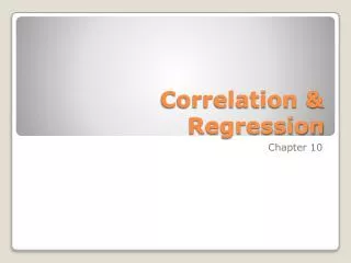 correlation regression