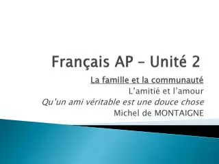 fran ais ap unit 2
