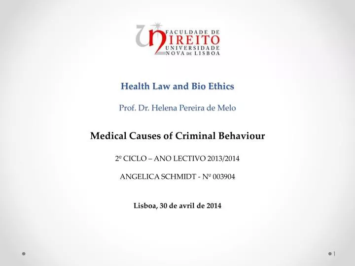 health law and bio ethics prof dr helena pereira de melo