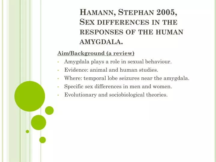 h amann stephan 2005 sex differences in the responses of the human amygdala