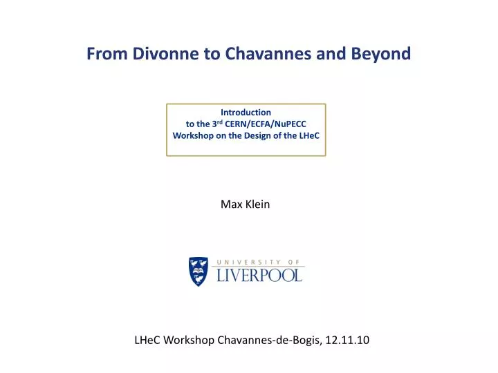 from divonn e to chavannes and beyond