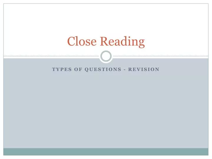 close reading