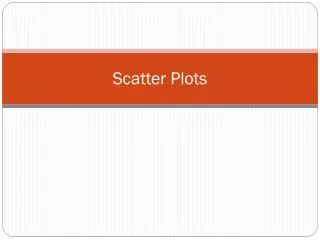 scatter plots