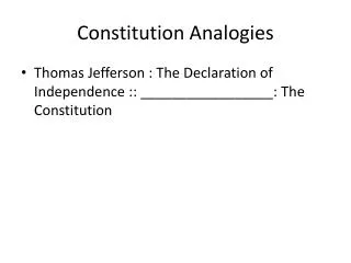Constitution Analogies