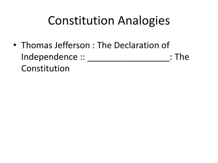 constitution analogies