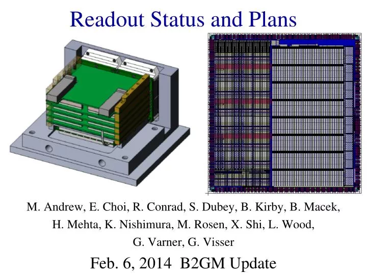 readout status and plans