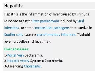 Hepatitis: