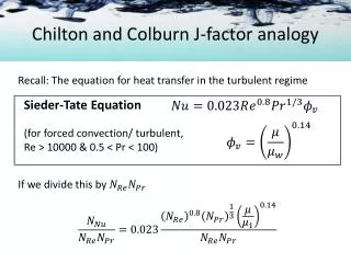 Chilton and Colburn J-factor analogy