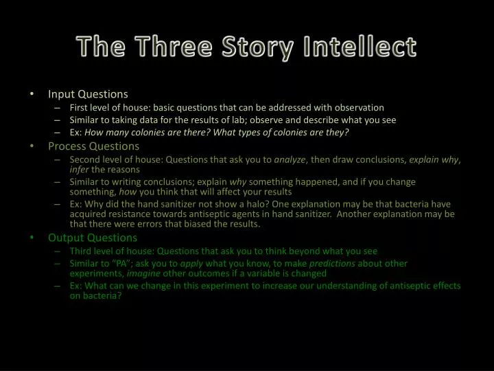 the three story intellect