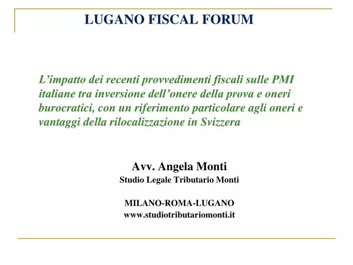 lugano fiscal forum
