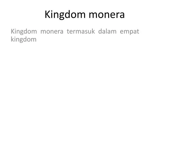 kingdom monera