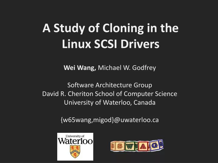 a study of cloning in the linux scsi drivers