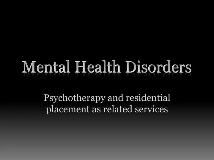mental health disorders