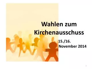 wahlen zum kirchenausschuss