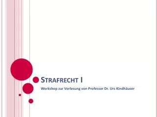 strafrecht i