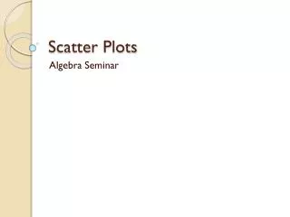 scatter plots