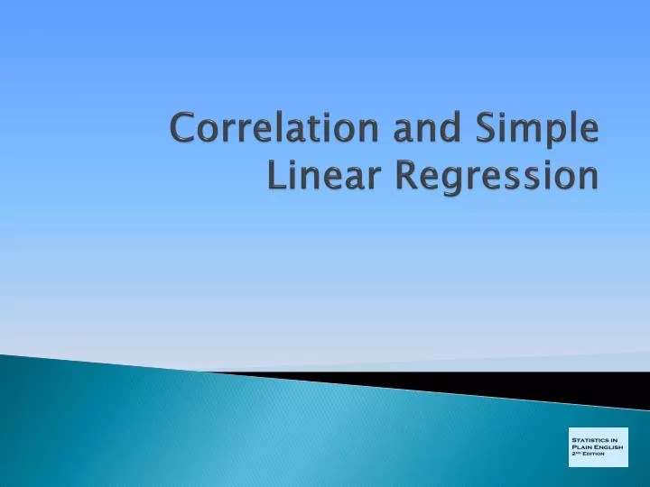 correlation and simple linear regression