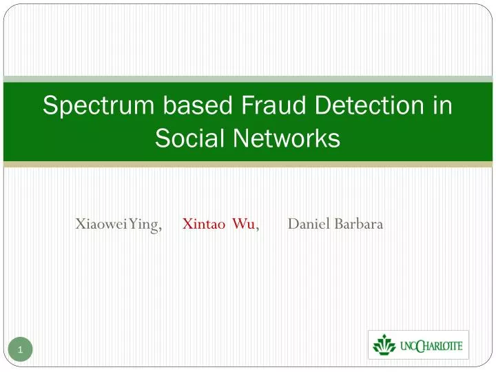 spectrum based fraud detection in social networks