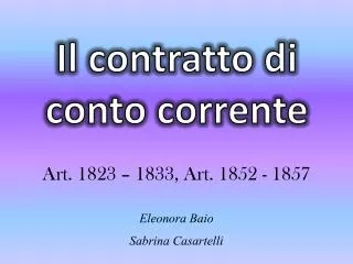 art 1823 1833 art 1852 1857