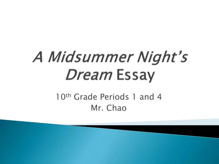 a midsummer night s dream essay