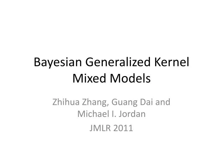 bayesian generalized kernel mixed models