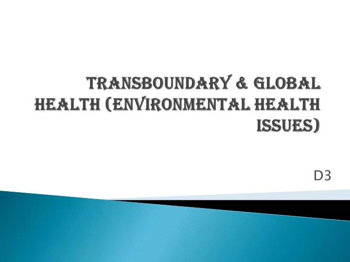 transboundary global health environmental health issues