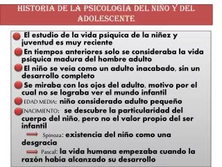 historia de la psicolog a del ni o y del adolescente