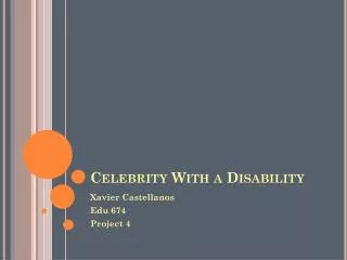 Celebrity With a Disability