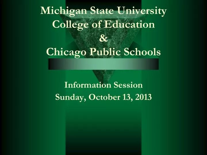 michigan state university college of education chicago public schools