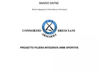 bando dafne d istretti a ggregazioni e f iliere n uove e o e mergenti