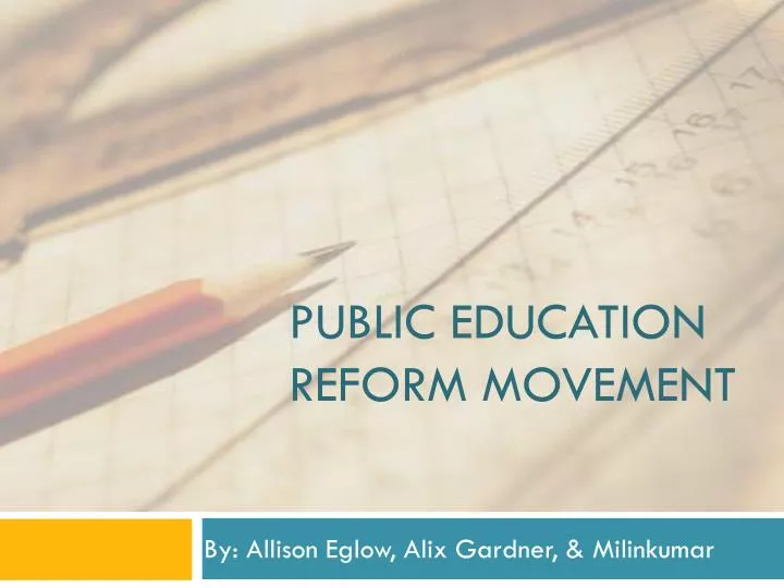 public education reform movement