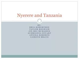 Nyerere and Tanzania