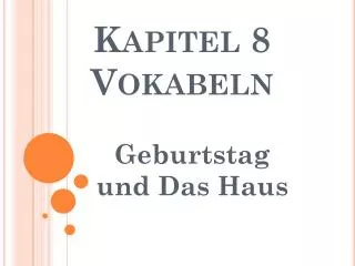 kapitel 8 vokabeln