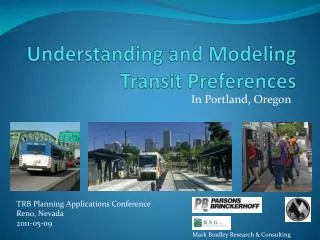 Understanding and Modeling Transit Preferences