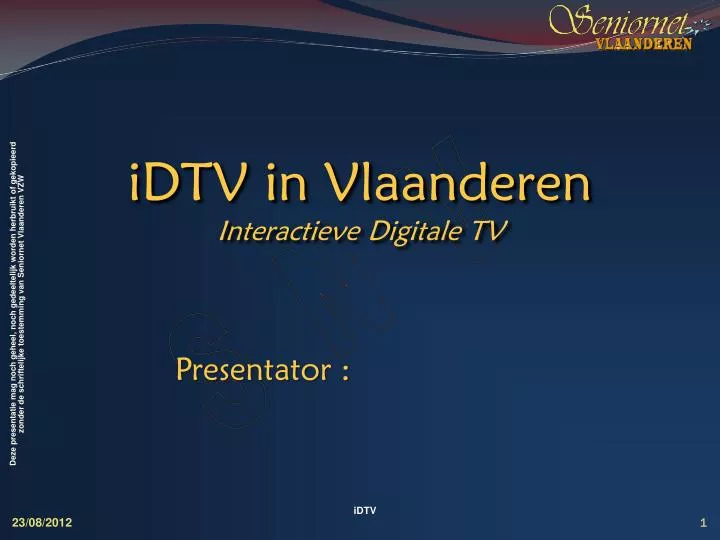 idtv in vlaanderen interactieve digitale tv