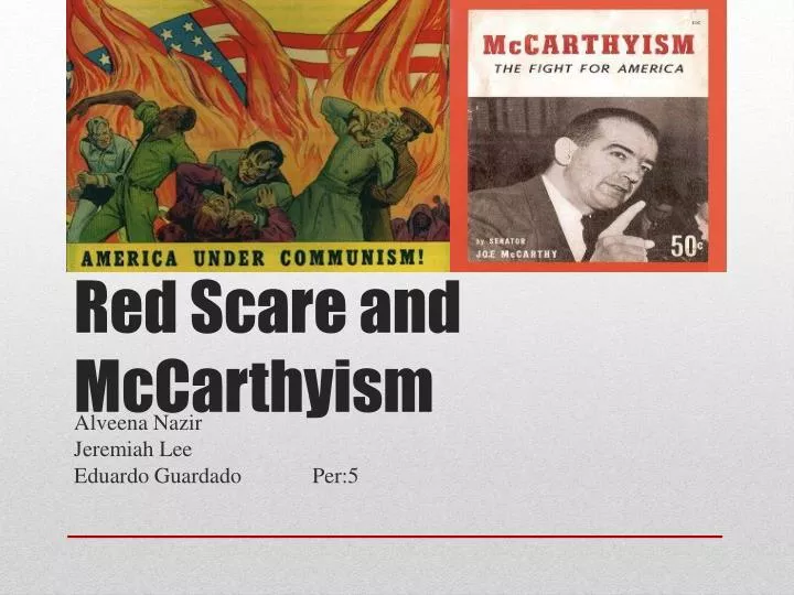 red scare and mccarthyism