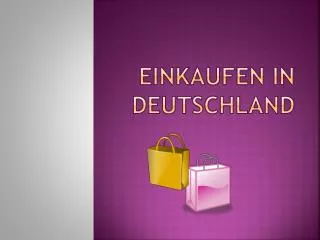 einkaufen in deutschland