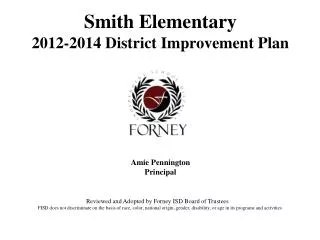 Smith Elementary 2012-2014 District Improvement Plan