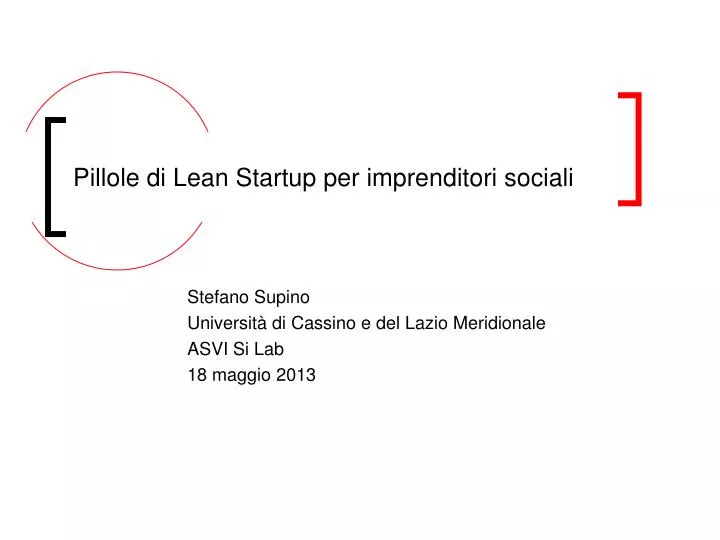 pillole di lean startup per imprenditori sociali