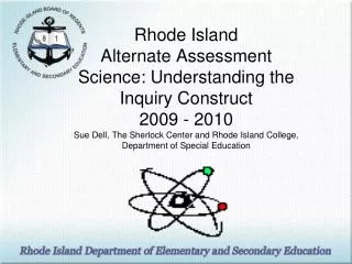Agenda for Science RIAA Science Model Inquiry Construct Table