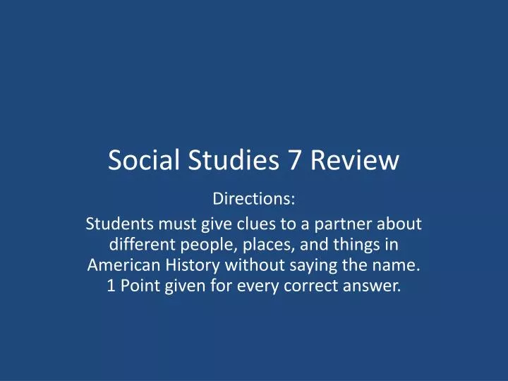 social studies 7 review