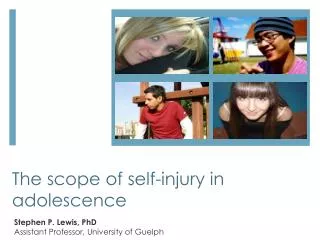 The scope of self-injury in adolescence