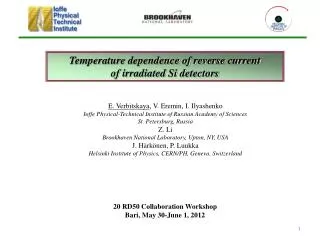 Temperature dependence of reverse current of irradiated Si detectors