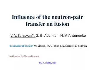 Influence of the neutron-pair transfer on fusion