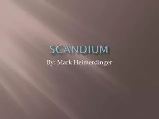 SCANDIUM