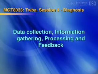 MGT8033: Twba . Session 4 - Diagnosis