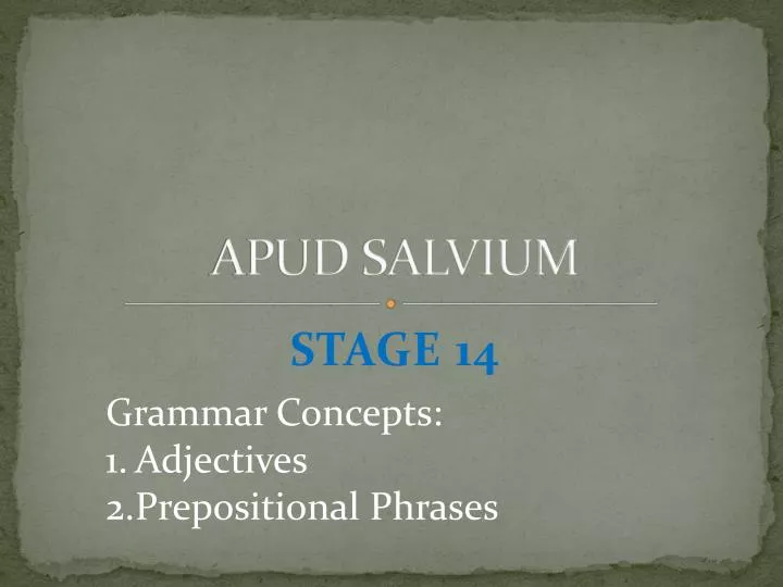 apud salvium